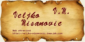 Veljko Mišanović vizit kartica